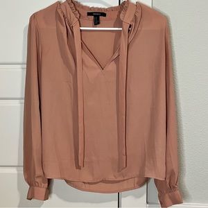 Forever 21 Coral long sleeve blouse